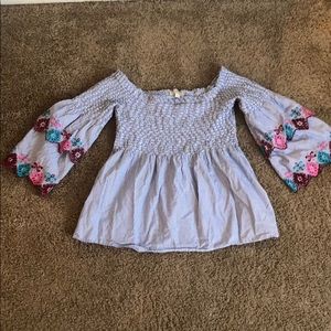 Off the shoulder LOFT blouse